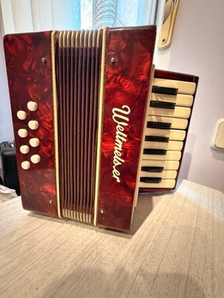 Acordeón Weltmeister Vintage 1967 Rojo