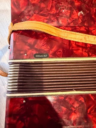 Acordeón Weltmeister Vintage 1967 Rojo
