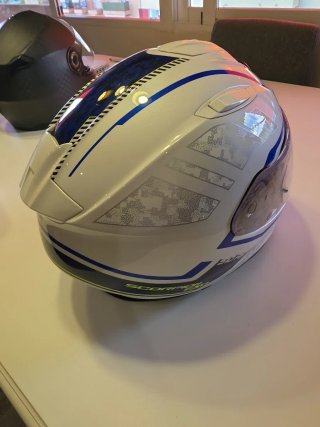 Casco Scorpion Exo S10 Air Blanco/Azul