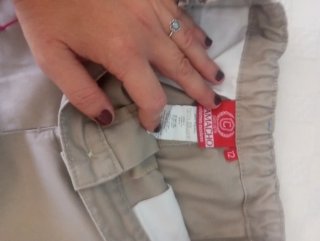 Pantalón corto uniforme talla 12