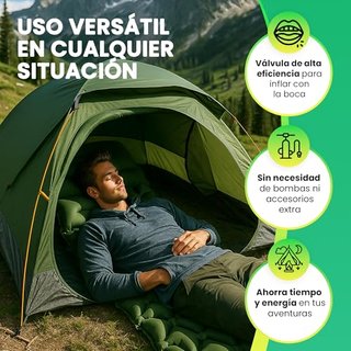 Colchoneta hinchable camping ultraligera