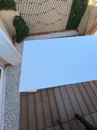 Mesa extensible blanca