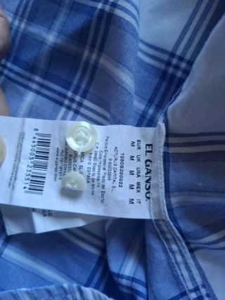 Camisa El Ganso Azul y Blanca Talla M