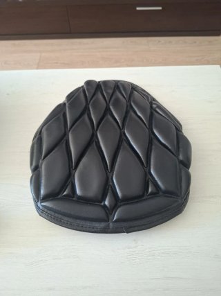 Cojín Asiento Moto Cuero Sintético Negro
