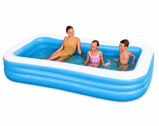 Piscina Hinchable Familiar Azul y Blanca