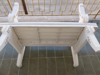 Mesa plegable resina exterior blanca plegable