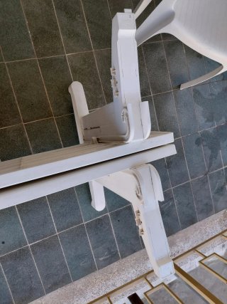 Mesa plegable resina exterior blanca plegable