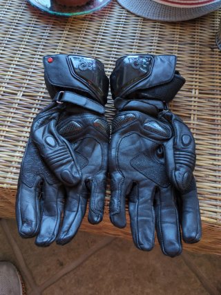 Guantes Moto Piel Spyke Racing Negro Blanco