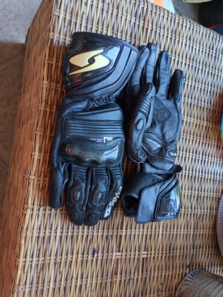 Guantes Moto Piel Spyke Racing Negro Blanco
