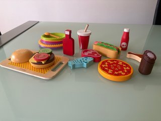 Set Comida Madera Juguete