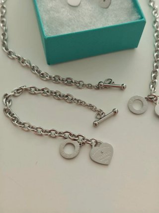 Conjunto Tiffany & Co. Plata Corazón