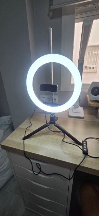 Aro de luz LED con trípode
