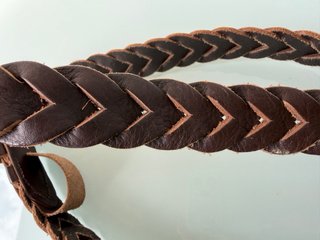 Cintura Aglini vera pelle intrecciata cm.95/110