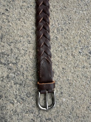 Cintura Aglini vera pelle intrecciata cm.95/110