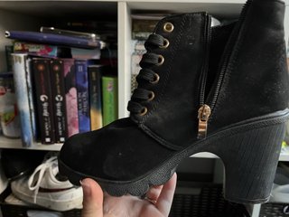 Botines negros tacón plataforma talla 36