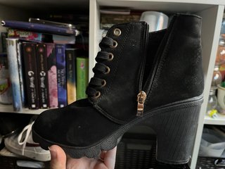Botines negros tacón plataforma talla 36