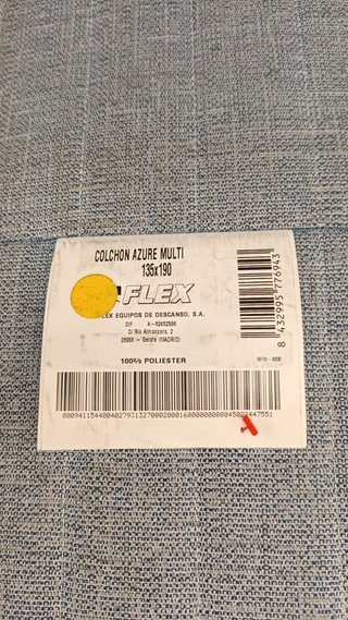 Colchón Flex Azure Multi 135x190 nuevo