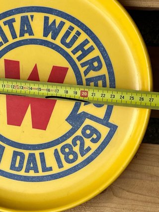 Vassoio vintage birra Wührer 27cm