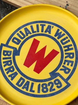 Vassoio vintage birra Wührer 27cm