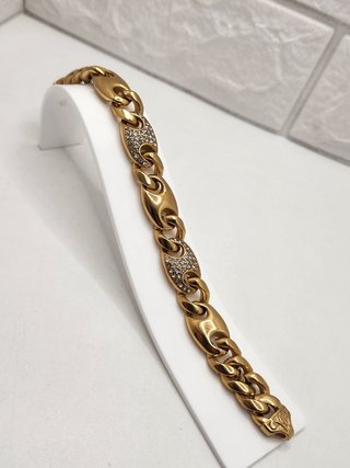Pulsera Acero Quirúrgico Chapado Oro
