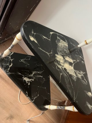 Lámpara de pie vintage con mesa