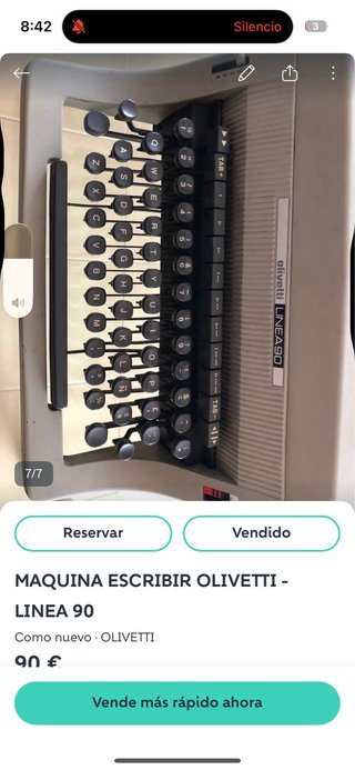 Máquina de escribir Olivetti Linea 90