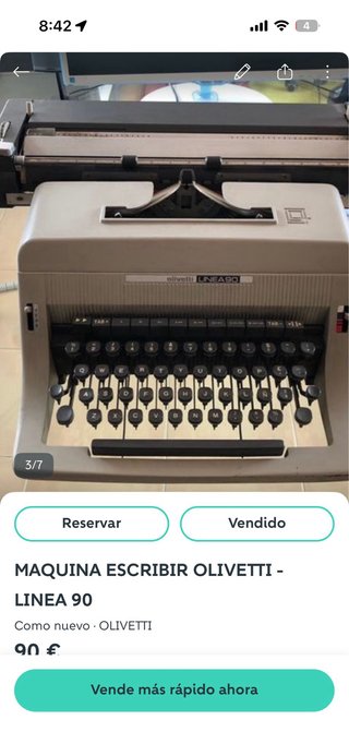 Máquina de escribir Olivetti Linea 90