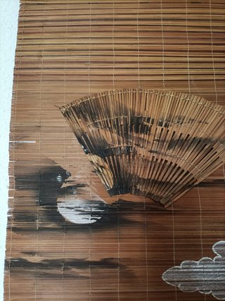 Kakemono Sudare Antiguo Japonés Pintado a Mano
