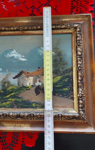 Coppia Quadri Antichi Cornice Dorata