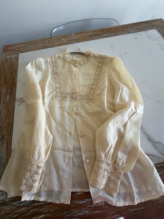 Camicetta vintage anni 60 beige