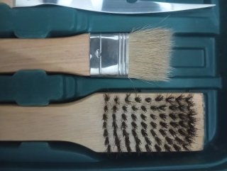 Maletín Barbacoa Set Utensilios Madera y Metal