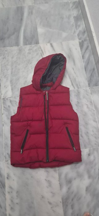 Chaqueta Beige y Marrón con Cremallera