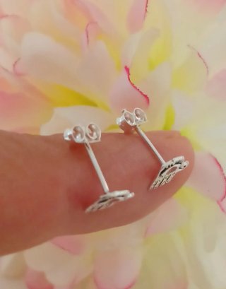 Pendientes 8×6mm Mano de Fátima Plata 925