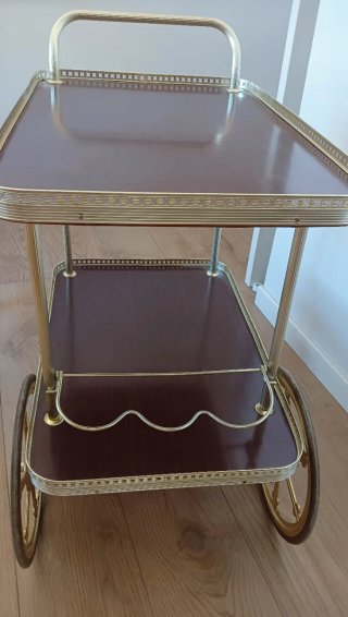 Carrito camarera vintage con ruedas