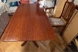 Mesa comedor extensible + 4 sillas madera