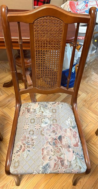 Mesa comedor extensible + 4 sillas madera