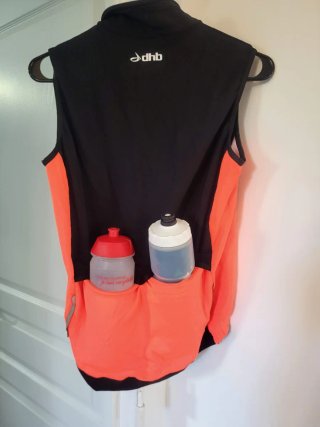 Chaleco Ciclismo Mujer DHB Naranja Negro
