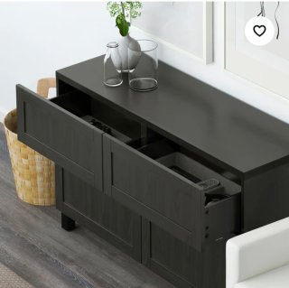 Aparador IKEA BESTÅ Negro/Marrón