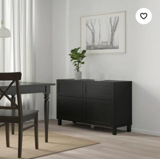 Aparador IKEA BESTÅ Negro/Marrón