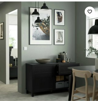 Aparador IKEA BESTÅ Negro/Marrón