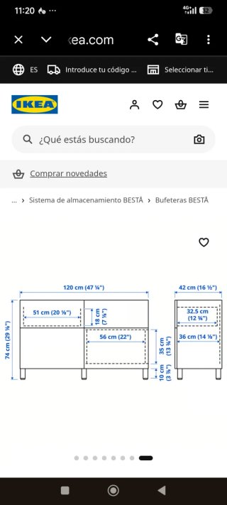 Aparador IKEA BESTÅ Negro/Marrón