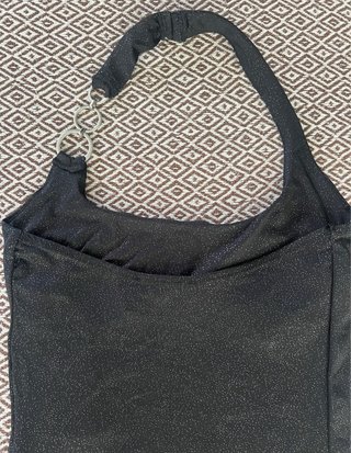 Top Bershka preto com brilho tam. XS