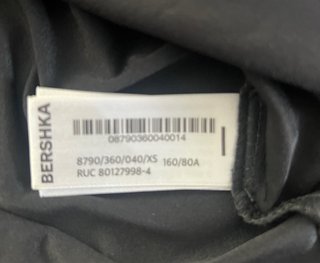 Top Bershka preto com brilho tam. XS