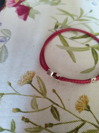 Pulsera Tous Rosa y Plata