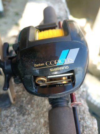 Caña de pescar con carrete