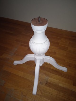 Mesa extensible redonda blanca