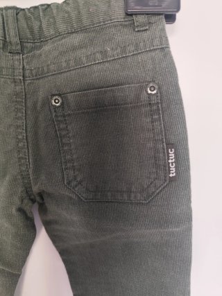 Pantalón pana fina verde 9 meses