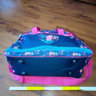Bolsa de deporte infantil azul y rosa