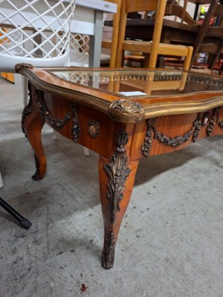 Tavolino Vetrina Legno e Vetro