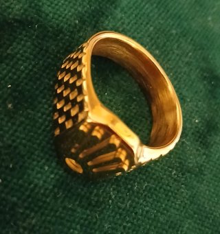 Anillo lujo Talla 23 acero bañado en oro